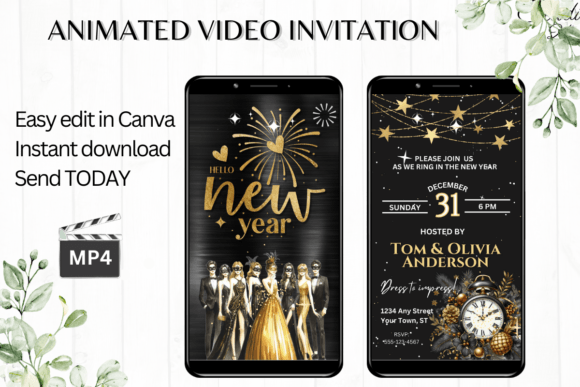 Animated New Years Party Invititation: Your Digital Celebrations, Simplified