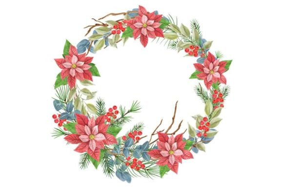 Christmas Wreath Clipart Watercolor PNG: A Designer's Holiday Asset