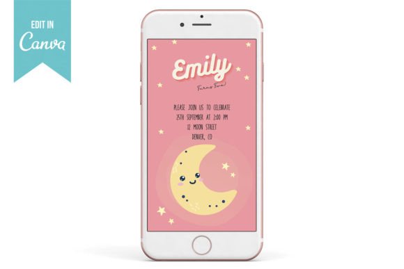 Moon and Stars Birthday Invitation: Edit Your Own Magic