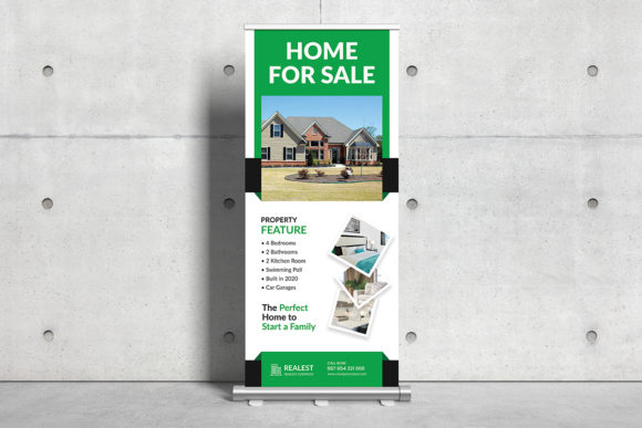 Real Estate Roll-Up Banner Signage: A Designer's Essential Tool