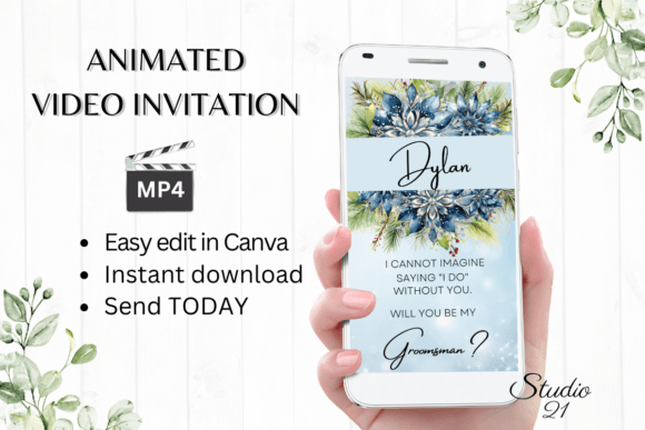 Winter Groomsman Proposal W3256GM: A Digital Invitation Guide