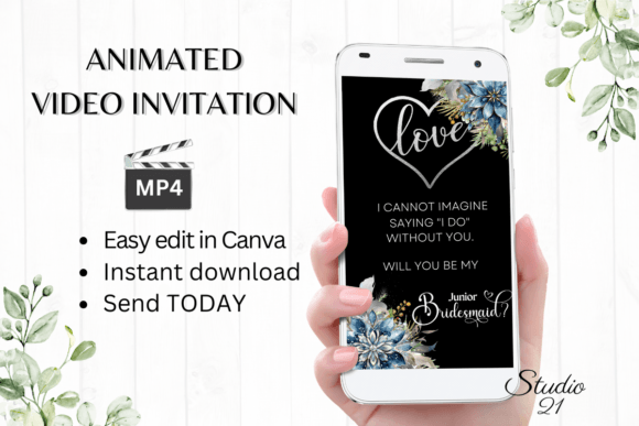 Winter Junior Bridesmaid W3251JM: A Playful, Modern Script for Invitations