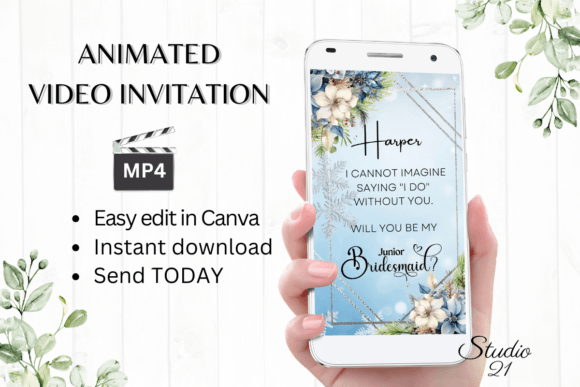Winter Junior Bridesmaid W3254JM: A Font for Festive Elegance