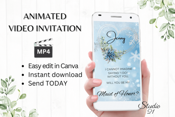 Winter Maid of Honor Proposal: A Digital Template Guide