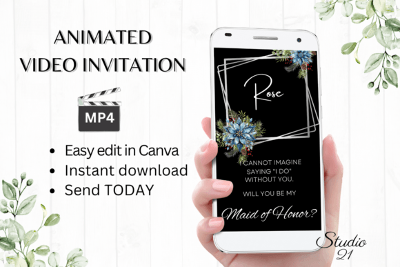 Winter Maid of Honor Proposal W3253MH: A Digital Invitation Guide