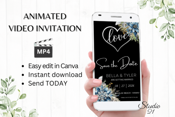 Winter Save the Date Announcement W2251: Your Animated Evite Solution